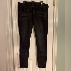 Express Denim Perfect Stretch+, Lift, Midrise Leggings- size 14, black/gray jean